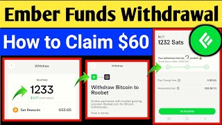 Ember Funds Withdrawal  Ember BTC Withdrawal in Roobet Wallet  How to Withdrawal Ember [upl. by Narut209]