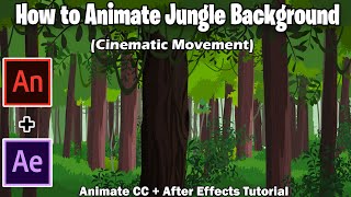 How I Animate Jungle Background Cinematic Camera Movement  Adobe Animate  After Effects Workflow [upl. by Aiden305]