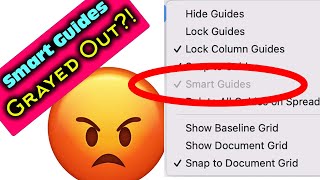 How to Fix Indesign CC Smart Guides Grayed Out Greyed Out [upl. by Eudora]