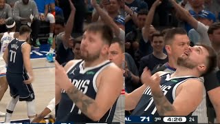 LUKA DONCIC IMMITATES LU DORT FLOPPING amp MOCKS HIM BEGGING REFS FOR FLOP THEN DID THIS [upl. by Euqirrne]