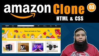 amazon clone html css  build amazon clone  Part III  Class 38 [upl. by Aiynot]