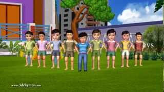 Ten Little Indians  3D Animation English Nursery rhyme song for children with lyrics [upl. by Noed]