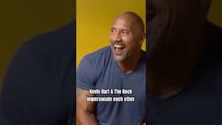 Kevin Hart amp Dwayne Johnson impersonate each other shorts youtubeshorts shortvideo [upl. by Paddie]