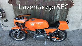 Vintage Italian Motorcycle Startup  Laverda 750 SFC  Sweet sounding bike [upl. by Eartnoed948]