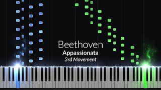 Beethoven  Appassionata 3rd Movement Op 57 No 23 Piano Tutorial [upl. by Phaih674]