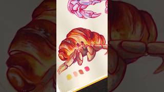 the croissant crab✨️🥐 crabmarkersartartistcroissantanimalartcuteyummyohuhumarkers [upl. by Chrotoem]