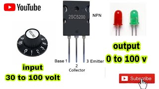 voltage regulator 2SC5200  voltage regulator using MOSFET Cr7tech [upl. by Ayat]