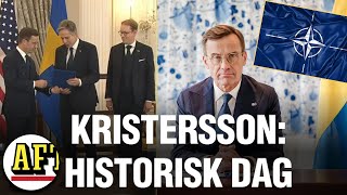 Sverige är medlemmar i Nato ”Historisk dag” [upl. by Leruj]