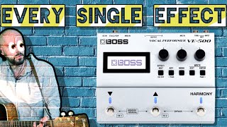 Every single effect presented on Boss VE 500 Vocal Performer [upl. by Olecram378]