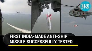 MadeinIndia antiship missile fired successfully Big boost to Indian Navys firepower [upl. by Yenhpad]