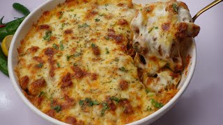 Baked Creamy Chicken PastaWhite Sauce pastaEid SpecialBy Recipes Of The World [upl. by Julian]