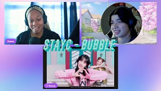 STAYC스테이씨 Bubble MV reaction [upl. by Ihcehcu]