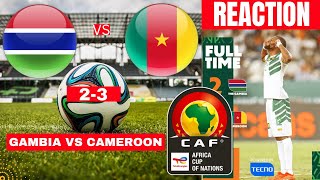 Gambia vs Cameroon 23 Live Stream Africa Cup Nations AFCON Football Match Score Lions Highlights [upl. by Eleen]