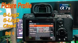 S log Settings for Sony a7iii S Log2 S Log3 Cine 4 Picture Profile [upl. by Ahtaela325]