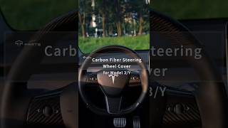 Tesla Model 3Y Carbon Fiber Steering Wheel Cover [upl. by Daenis]