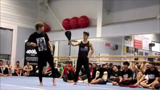 Ingun Yoo Kickgun  Basic Kicks Seminar  Hooked´15 RAW [upl. by Nirel]