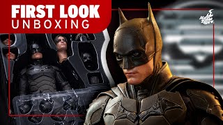 Hot Toys The Batman and Bat Signal Figure Set Unboxing  First Look [upl. by Portwin]