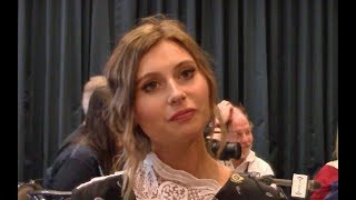 iZombie  Aly Michalka Interview Season 4 Comic Con [upl. by Kotz328]