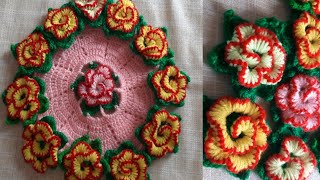 Wow beautiful rose pattern table runner 🥰😍 crochet knitting knittinghouse unithreads [upl. by Stevenson]