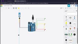 Tinkercad membuat palang pintu otomatis Informatika kel 4 [upl. by Nahttam]