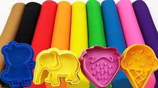 Learn Colors with Play Doh Modelling Clay and Cookie Molds and Surprise [upl. by Geiger]