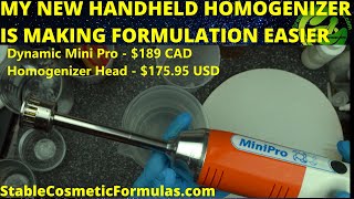 MY MINI HANDHELD HOMOGENIZER IS MAKING COSMETIC FORMULATION A LOT EASIER CHECK OUT DYNAMIC MINI PRO [upl. by Monjo]