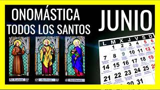 Calendario de Santos Junio 2022  Santoral Católico por días  Santo de Hoy  Onomástica [upl. by Dennis597]