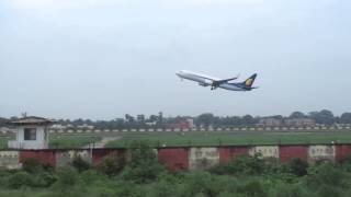 Jet Airways flight taking off Patna Airport [upl. by Garda]