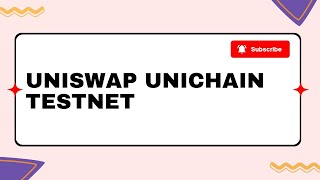 Uniswap Unichain L2 Testnet  Use Testnet For Future Reward [upl. by Wyler]