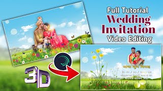 3D Wedding Invitation Video Editing In Alight Motion  Marathi Wedding Invitation Video [upl. by Arrec]