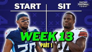 Week 13 Starts amp Sits Part 1 WINNING Lineup Tips amp Players to AVOID  2024 Fantasy Football Advice [upl. by Aitra749]