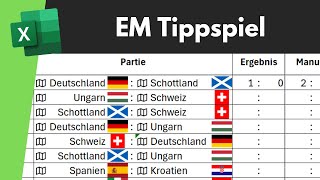 EM Tippspiel in Microsoft EXCEL  Europameisterschaft 2024 [upl. by Beatriz]