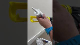 How to use CAULKING gunby the professional painter [upl. by Rahas539]