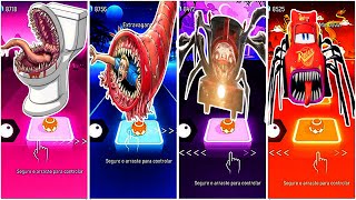 SKIBIDI TOILET 🆚 EXTRA SLIDE 🆚 BUS EATER 🆚 HOUSE HEAD 🆚 ODDBODS  Tiles Hop EDM Rush [upl. by Hpotsirhc]