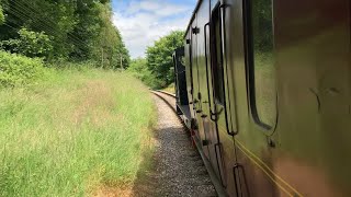 Hunslet shunter No 32 ‘Huskisson’ on the shuttle from Damems  Ingrow West [upl. by Oicangi]