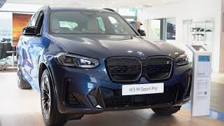 BMW iX3 M Sport Pro Phytonic Blue Metallic  Halliwell Jones [upl. by Poppo452]