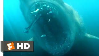 The Meg 2018  Shark Cage vs Megalodon Scene 510  Movieclips [upl. by Ahseki]