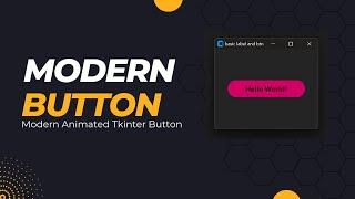 Modern Tkinter Button  Animated Button In Python python [upl. by Eltsryk]