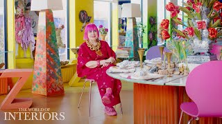 Touring Dame Zandra Rhodes’ Radiant London Penthouse  Visitors’ Book [upl. by Lertnek]