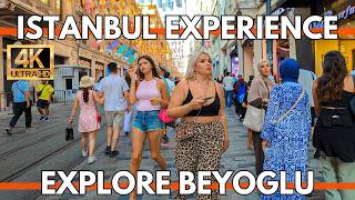 Discover Istanbuls Beyoğlu A 4k Walking Tour from Galata Tower to Taksim Square via Istiklal Street [upl. by Allin]