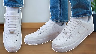 How To BAR LACE Nike Air Force 1s BEST WAY [upl. by Ginevra]