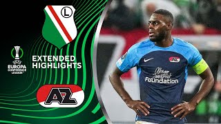 Legia Warsaw vs AZ Alkmaar Extended Highlights  UECL Group Stage MD 6  CBS Sports Golazo [upl. by Liban316]