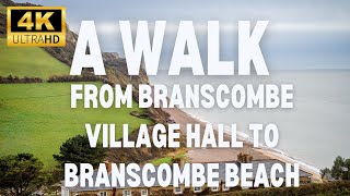 4K A walk from Branscombe village hall to the seafront [upl. by Giliana]