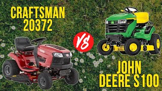 Craftsman 20372 vs John Deere S100 Riding Mower Which One Is Better Which is Ideal For You [upl. by Ynohtnaleahcim439]