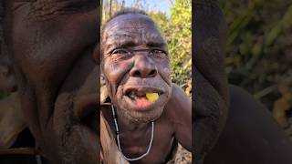 Thats Chief Oldman Eating Natural Roots😋 See Meal of hadzabe huntsbushmen culture africa [upl. by Harikahs]