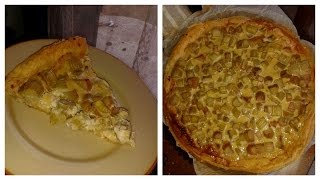 Recette de la tarte à la rhubarbe  A savourer en famille  le bonus de la compote de rhubarbe [upl. by Robbin]