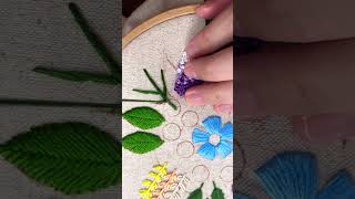 【刺繍初心者】embroidery embroidery handembroidery handmade 刺繍 刺繍のやり方 [upl. by Robbert778]