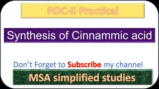 Synthesis of Cinnammic acid from Benzaldehyde by Perkin reaction [upl. by Trueman]