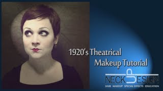 Theatrical Tutorial  1920s Cupid Lips Smokey Eye Makeup [upl. by Bethesde]