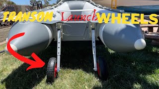 How to Install Transom Launch Wheels into your Dinghy newportvessels boating yachting OurBigAl [upl. by Derr]